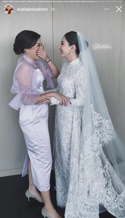pesona bridesmaid di acara pemberkatan nikah jessica mila © berbagai sumber
