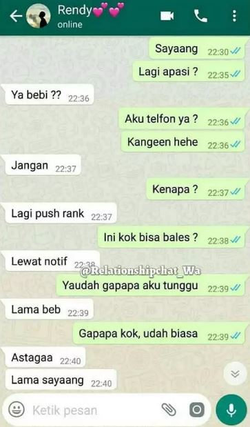chat lucu orang kelewat bucin Berbagai sumber
