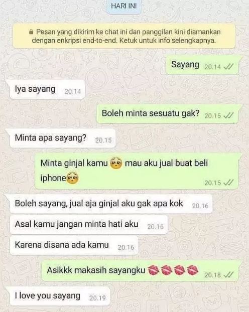 chat lucu orang kelewat bucin Berbagai sumber chat lucu orang kelewat bucin Berbagai sumber