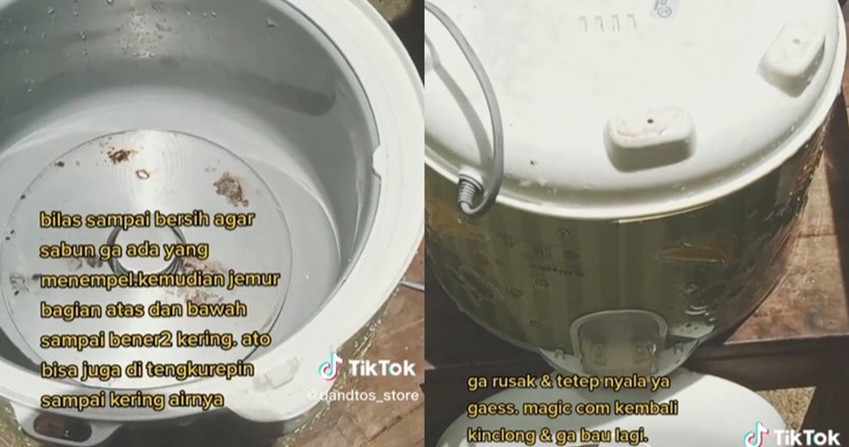 Tak perlu sitrun atau bahan khusus, ini cara bersihkan magic com biar nggak bikin nasi kuning dan bau