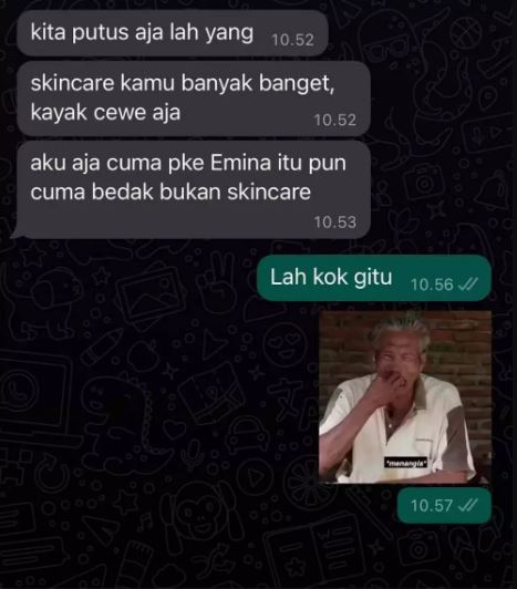 Chat lucu pacar minta putus Berbagai sumber