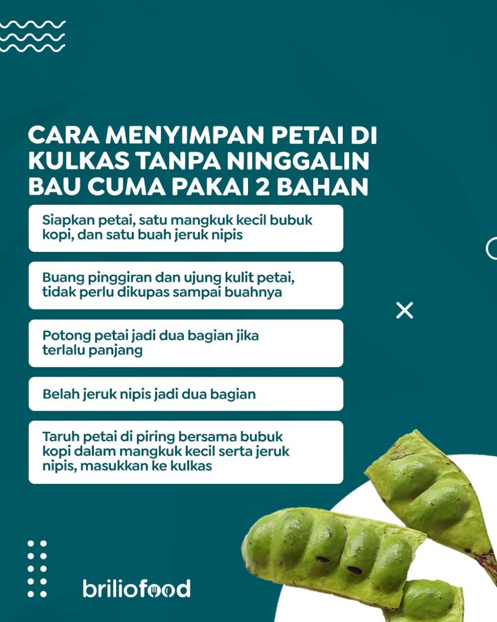 Cara jitu menyimpan petai supaya nggak bikin kulkas bau cuma pakai 2 bahan