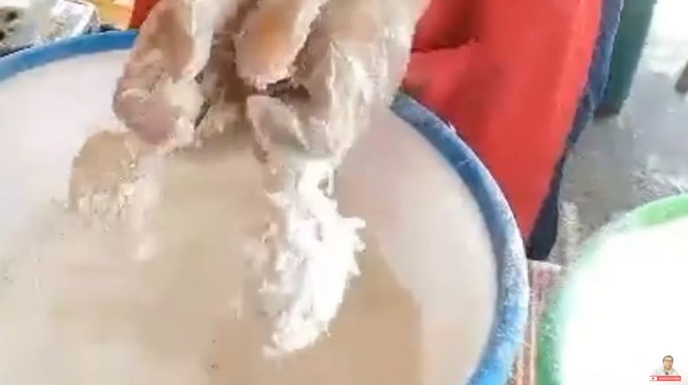 Trik menepungi kentucky agar hemat tepung dan krispi, cukup pakai satu jenis adonan