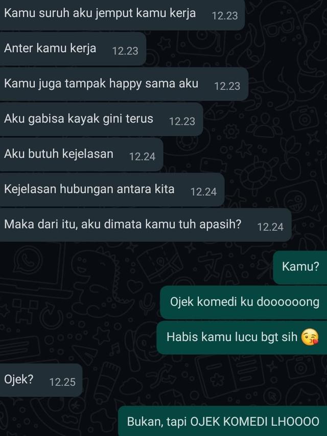 chat lucu minta kepastian dalam hubungan © berbagai sumber