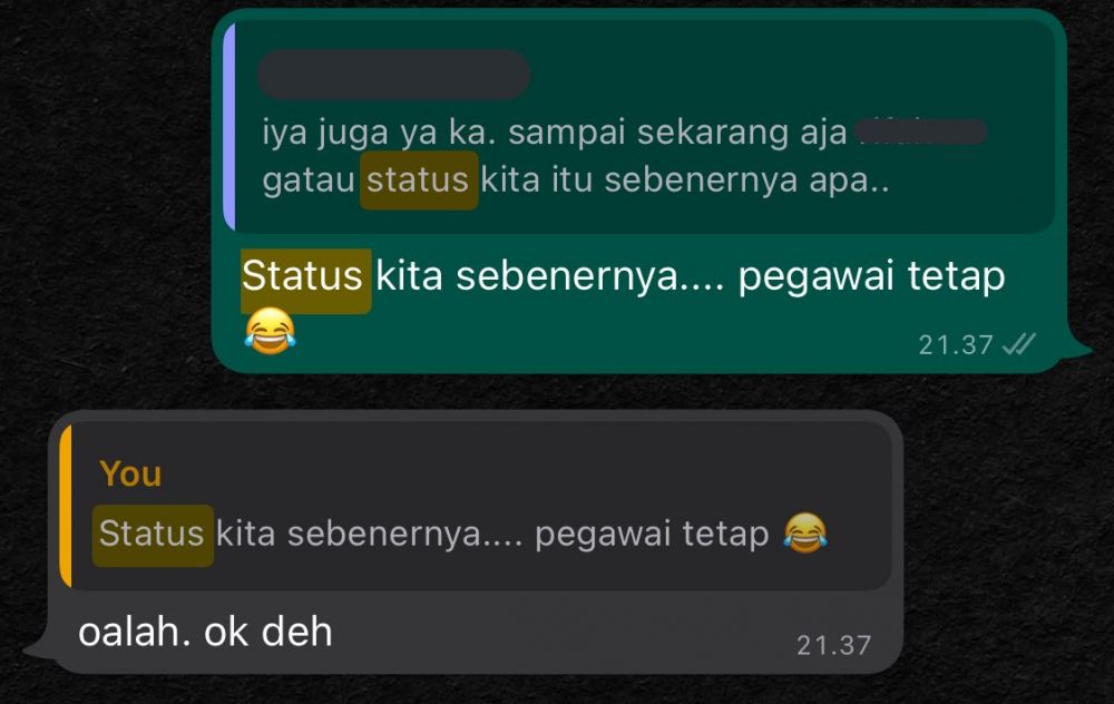 chat lucu minta kepastian dalam hubungan © berbagai sumber