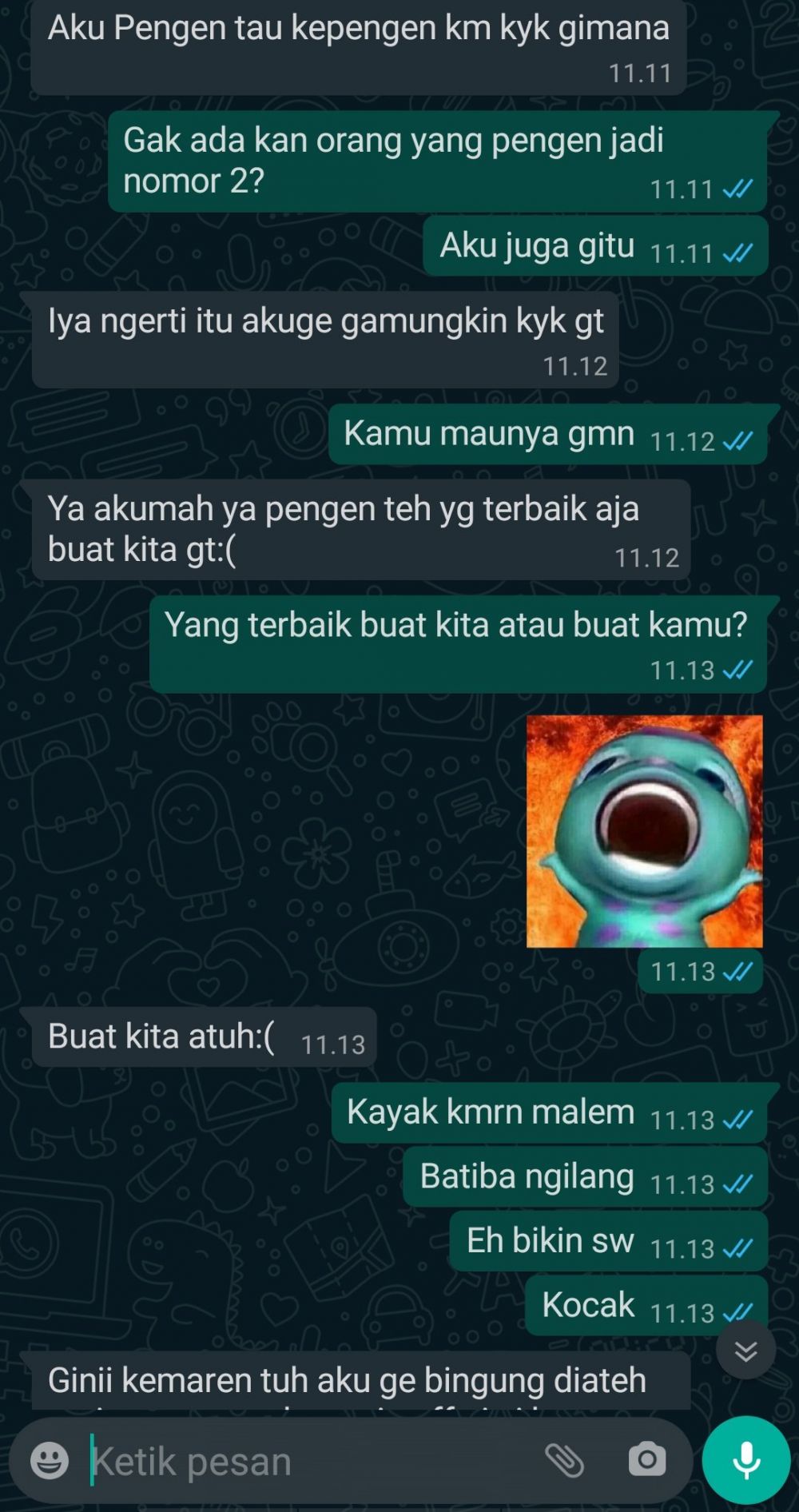 chat lucu minta kepastian dalam hubungan © berbagai sumber