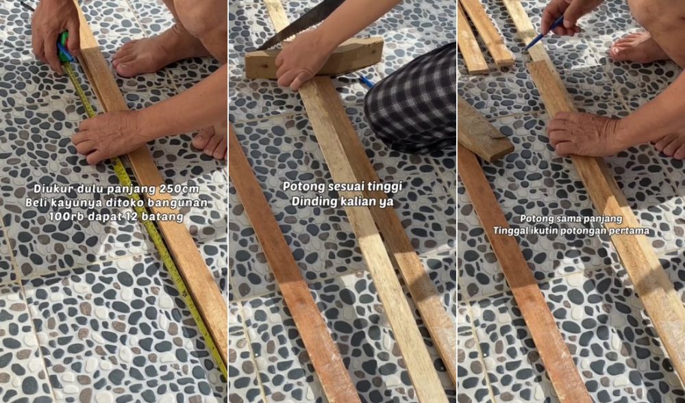 dekorasi kamar wood panel © TikTok