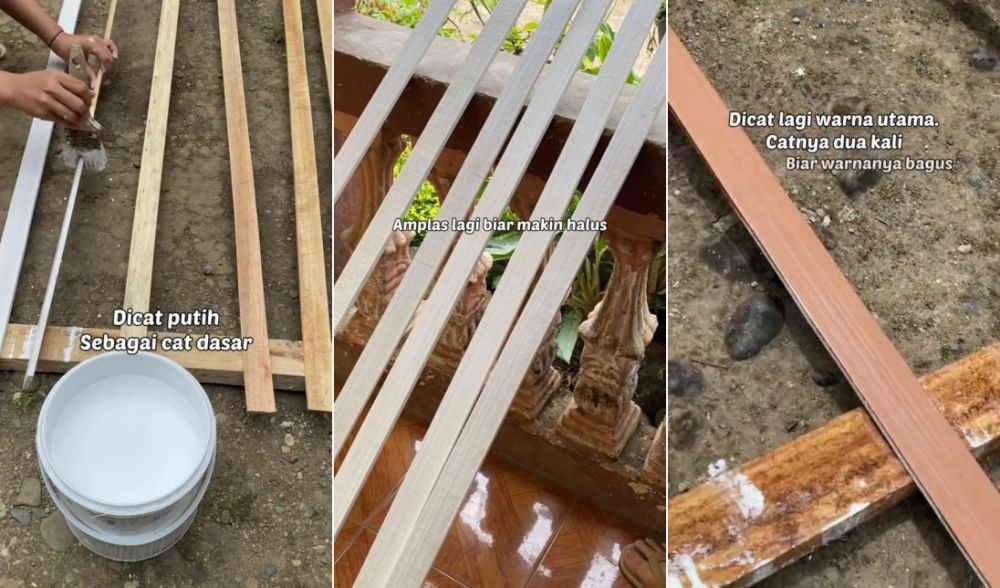 dekorasi kamar wood panel © TikTok