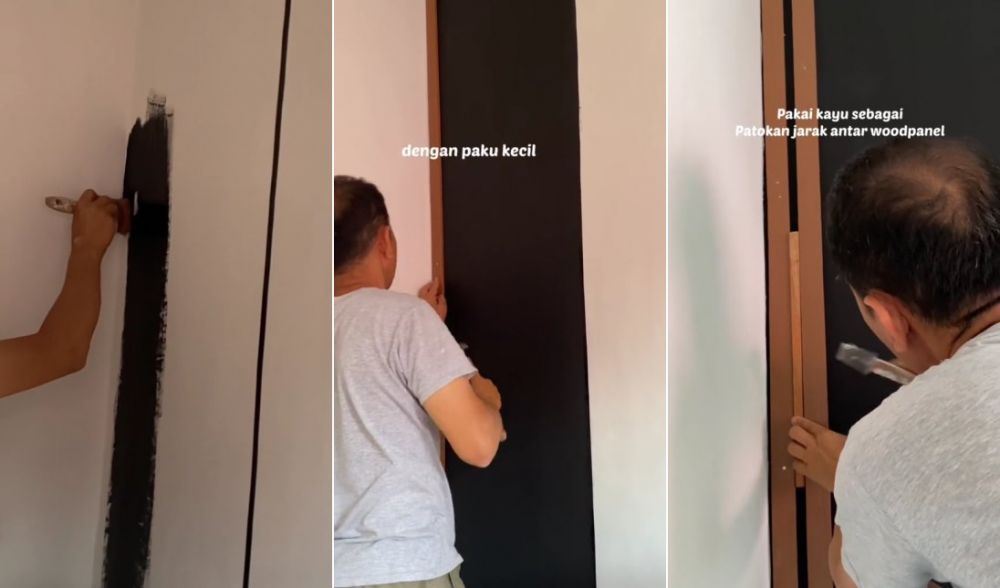 dekorasi kamar wood panel © TikTok