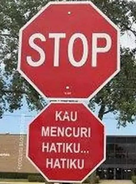 Tulisan lucu plang di jalanan Berbagai sumber