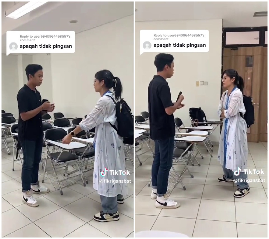 Dian Sastro jadi dosen pembimbing © TikTok/@fikrigansbat Dian Sastro jadi dosen pembimbing © TikTok/@fikrigansbat