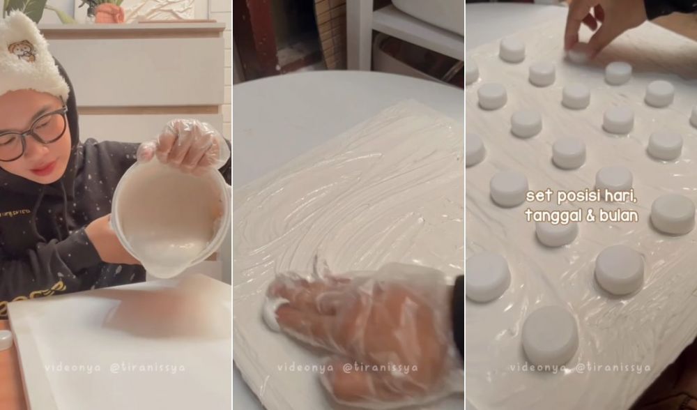 kalender dari tutup botol © TikTok 