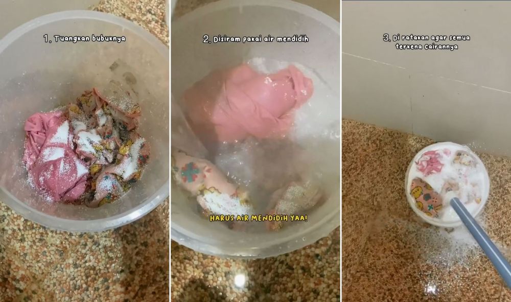 cara bersihkan jamur di baju © TikTok