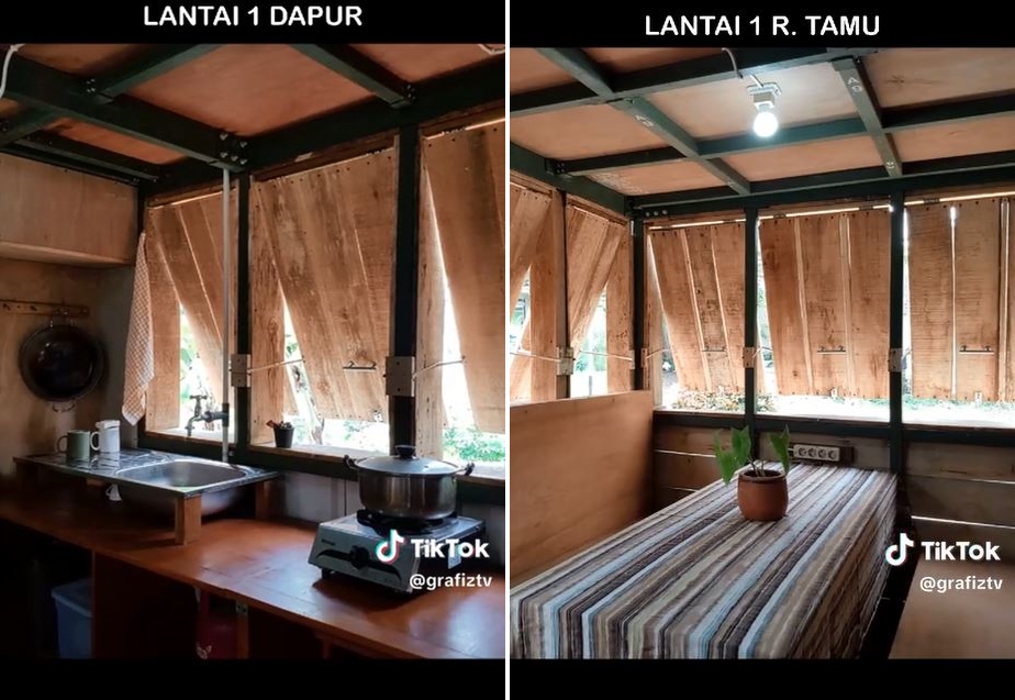 rumah susun kayu © TikTok