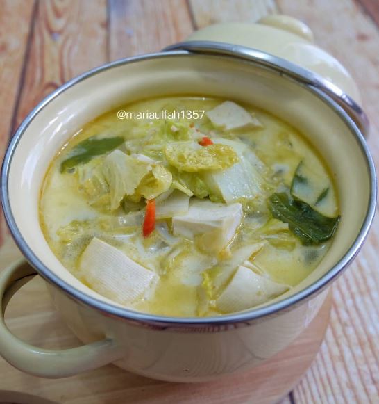 11 Resep olahan sawi putih kuah santan, lezat, bikin nagih, dan mudah ditiru