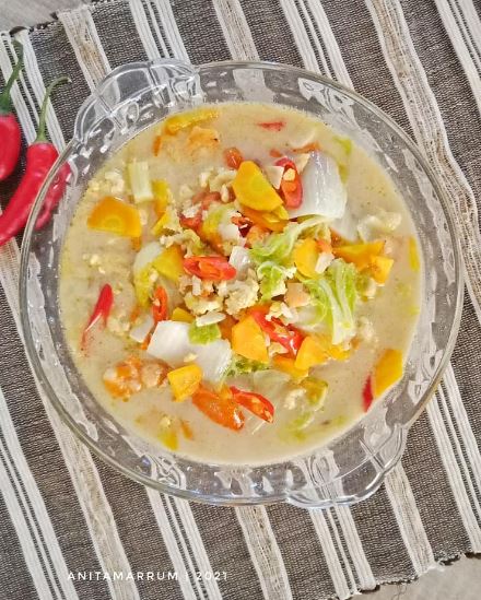 11 Resep olahan sawi putih kuah santan, lezat, bikin nagih, dan mudah ditiru