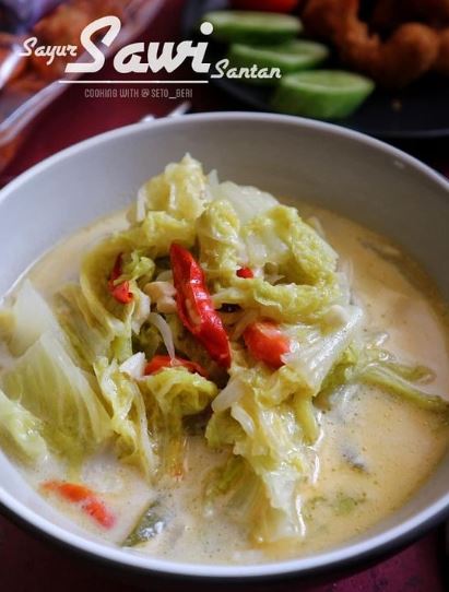 11 Resep olahan sawi putih kuah santan, lezat, bikin nagih, dan mudah ditiru