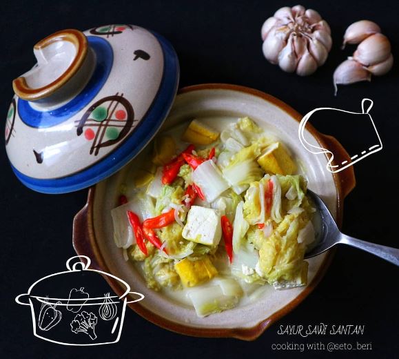 11 Resep olahan sawi putih kuah santan, lezat, bikin nagih, dan mudah ditiru