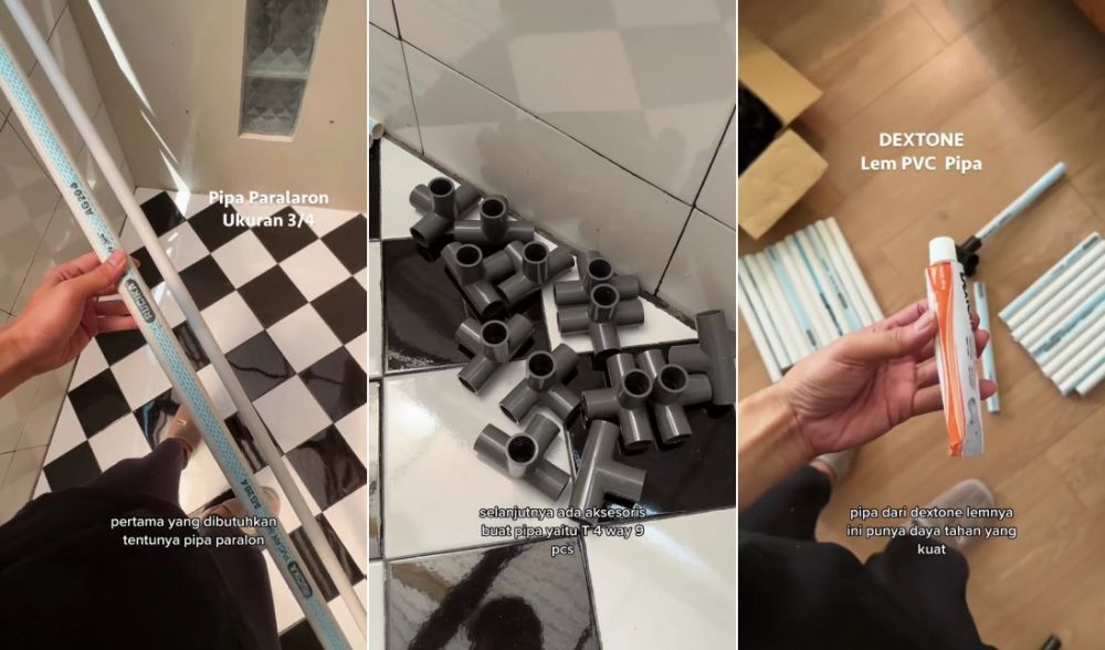 rak kayu estetik © TikTok