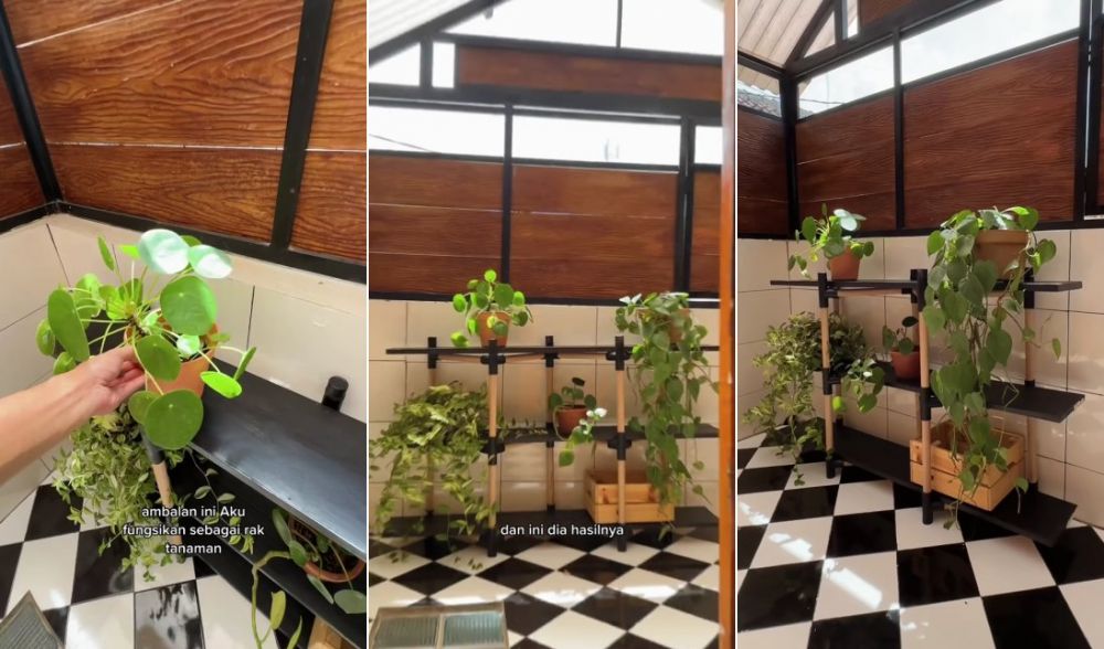 rak kayu estetik © TikTok