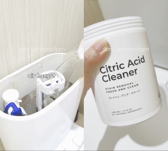 bersihkan tangki toilet bebas dari kerak © TikTok