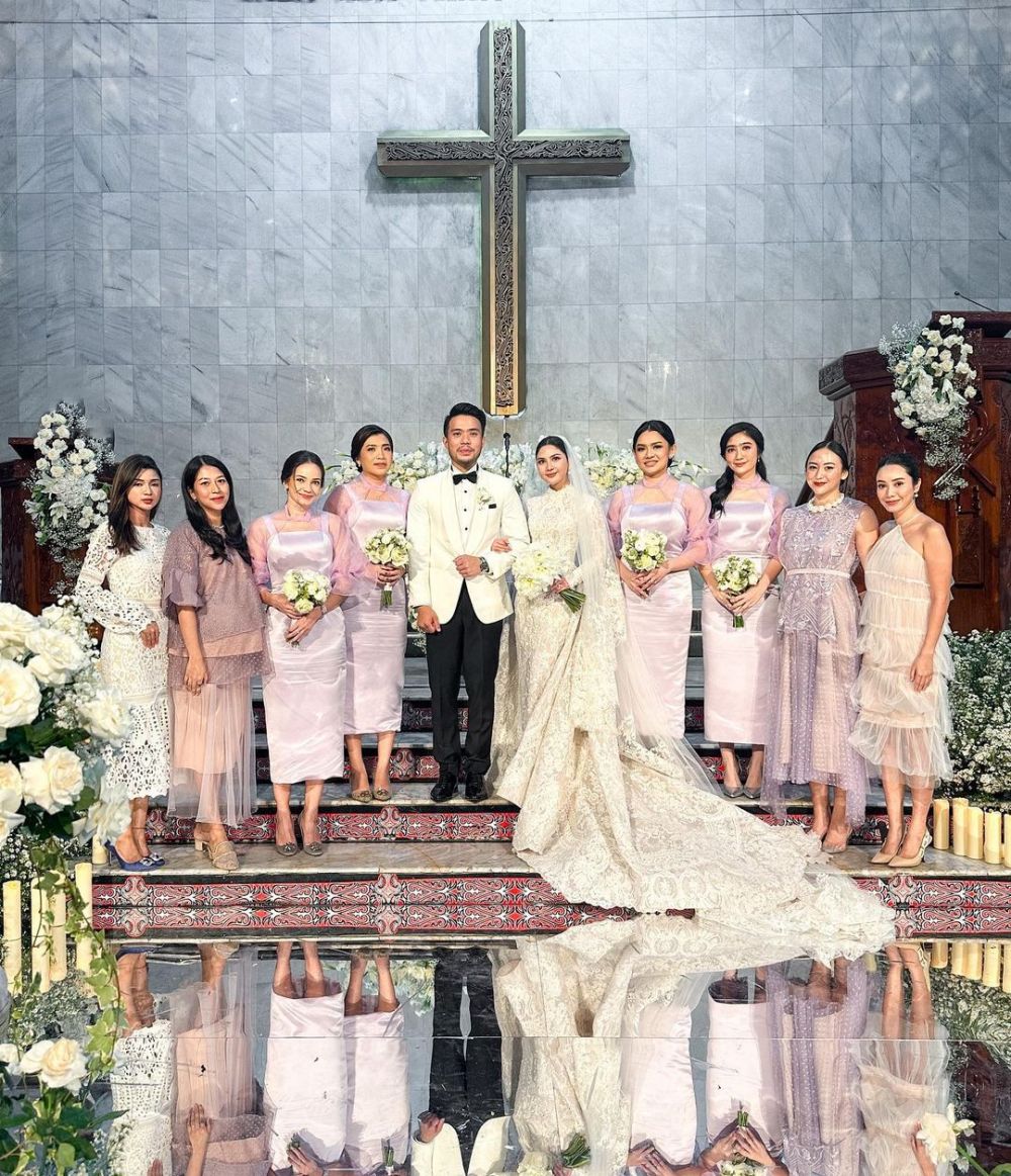 gaun pengantin Jessica Mila dari akad hingga after party © berbagai sumber