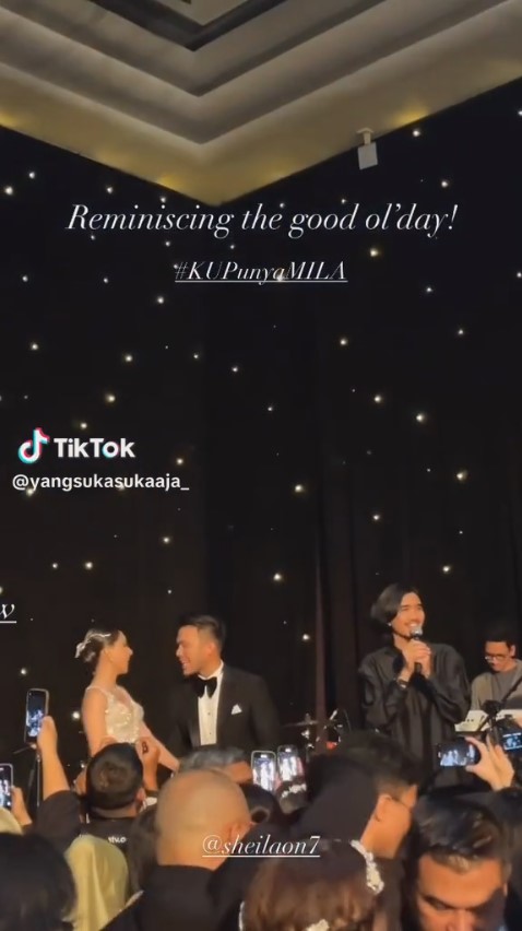 pesona Duta SO7 di resepsi pernikahan Jessica Mila  © berbagai sumber