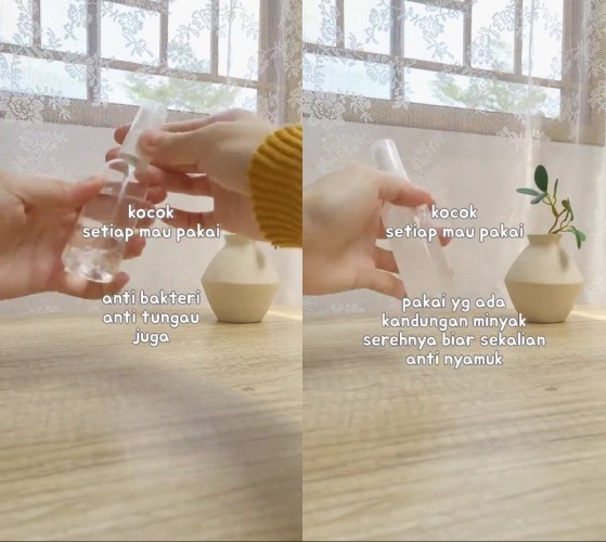 trik bikin spray disinfektan © TikTok
