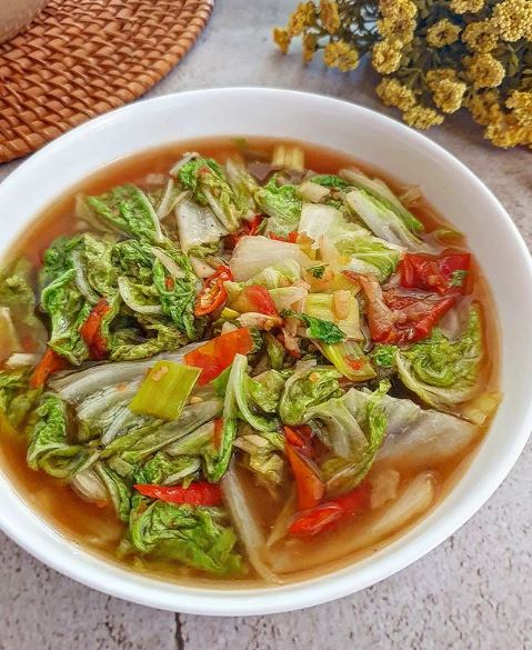 11 Resep olahan sawi putih masak kuah pedas, gurih, nikmat, dan bikin nagih