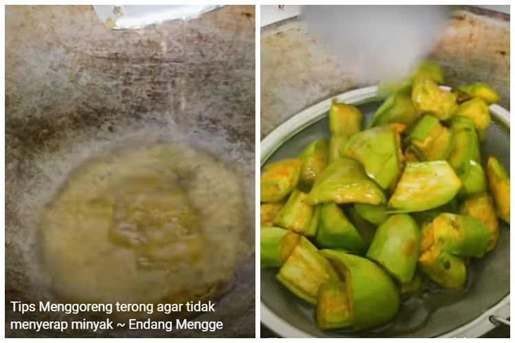 Tanpa bahan tambahan, begini cara menggoreng terong supaya tak menyerap banyak minyak