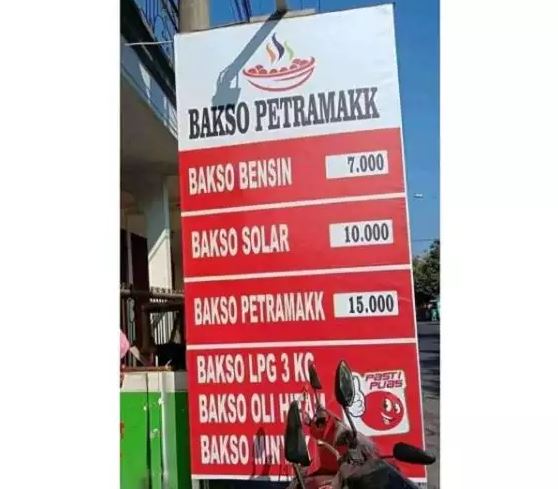 Potret kocak harga di daftar menu Berbagai sumber