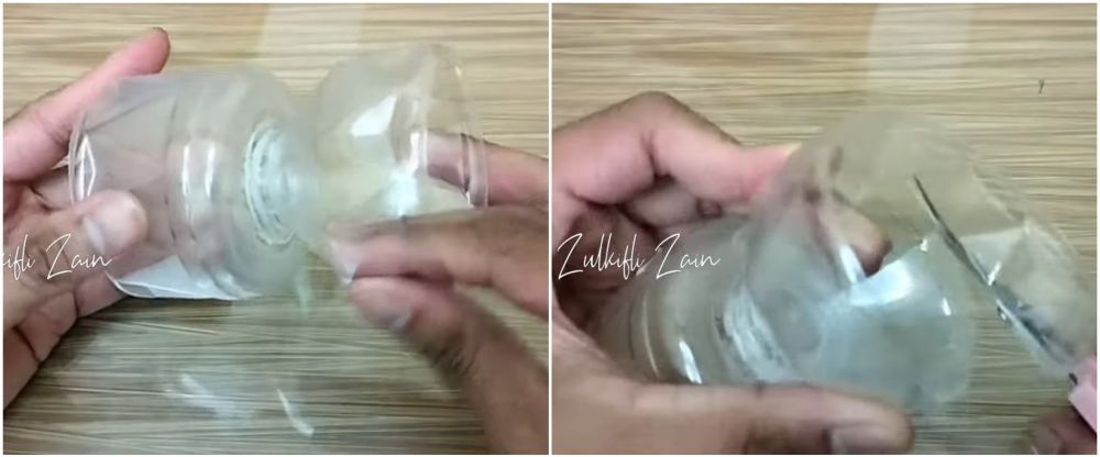 Cara kreatif mengubah botol minum bekas jadi gelas estetik, simpel pakai 2 alat ini