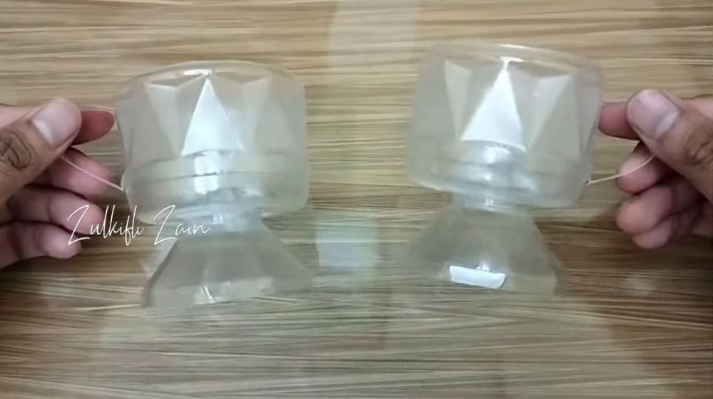 Cara kreatif mengubah botol minum bekas jadi gelas estetik, simpel pakai 2 alat ini