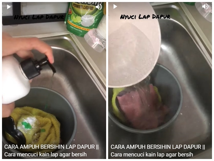 Cukup tambah 1 bahan dapur, begini cara ampuh bersihkan lap dapur tanpa sitrun dan detergen