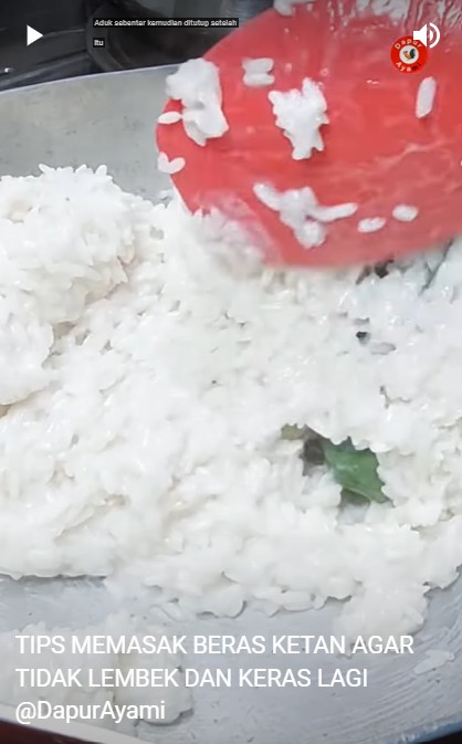 Trik masak beras ketan agar teksturnya pas, tak terlalu lembek dan mudah mengeras