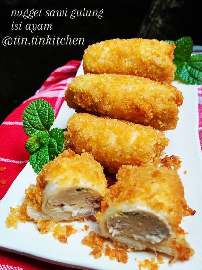 11 Resep sawi putih gulung isi ayam, lezat, gurih, dan mudah dibuat
