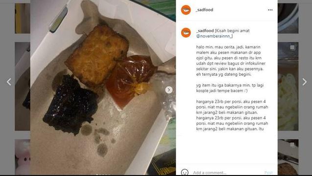 Potret kocak pesan makanan via online Berbagai sumber