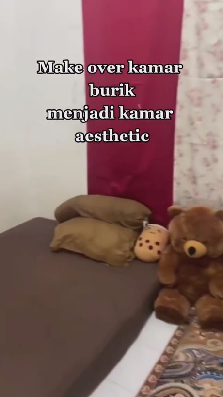 makeover kamar burik jadi estetik  © TikTok/@yongbyebot