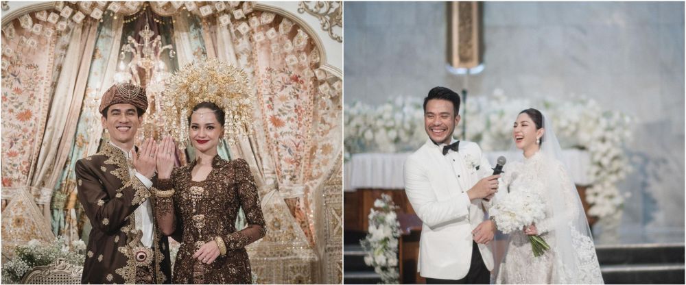 beda gaya enzy dan jessica saat nikah © berbagai sumber  beda gaya enzy dan jessica saat nikah © berbagai sumber