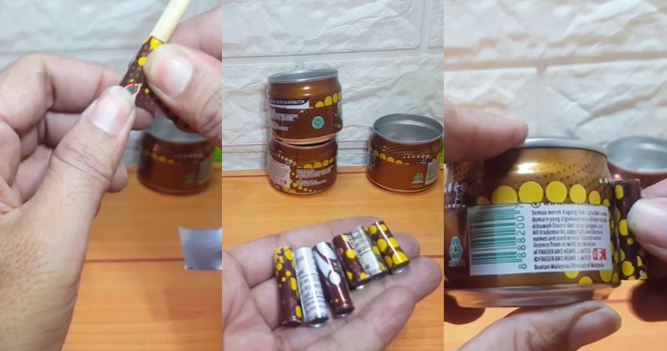 Cara bikin rak bumbu dapur pakai kaleng minuman dan stik es krim bekas, unik dan estetik