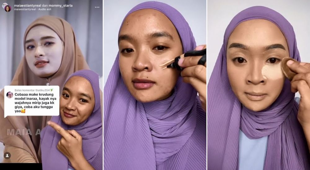 Wanita ini recreate makeup Inara Rusli, warganet: hati-hati ditaksir Virgoun