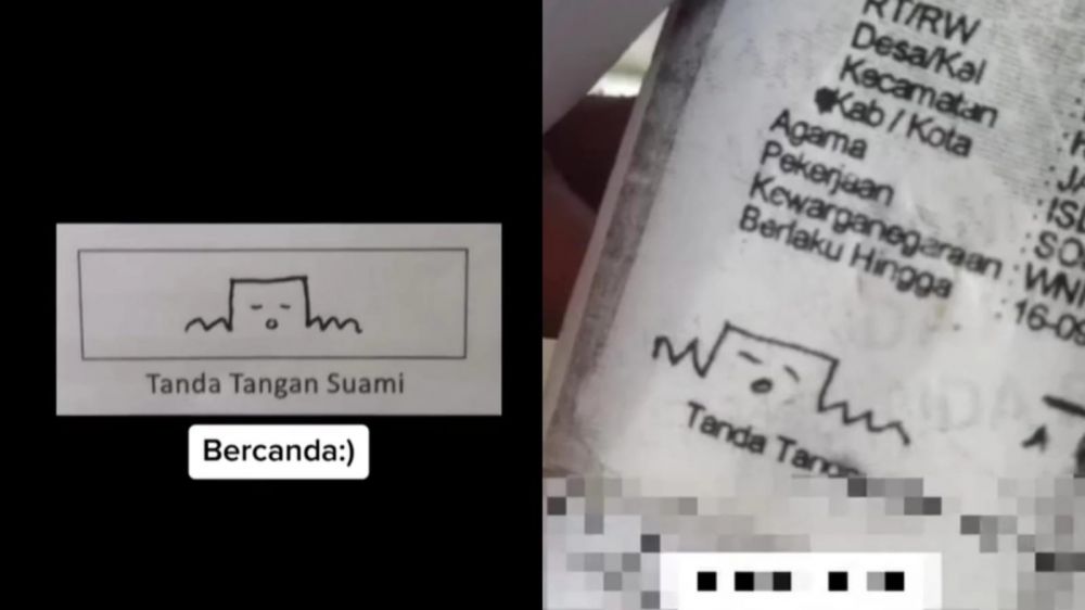 tanda tangan nasabah yang super unik © 2023 brilio.net