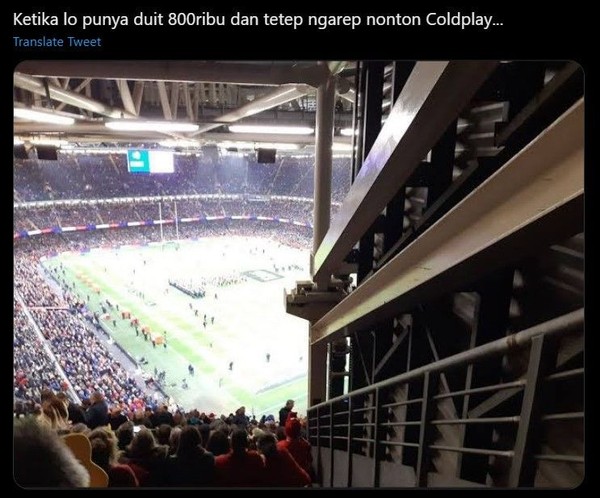 Cuitan kocak sambut konser Coldplay © Twitter