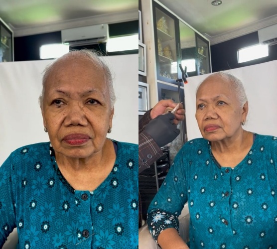 nenek 80 dirias ala pengantin India © TikTok nenek 80 dirias ala pengantin India © TikTok