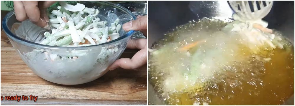 Trik bikin bakwan sayur ala Marugame Udon yang renyah tak serap banyak minyak, 2 bahan ini rahasianya