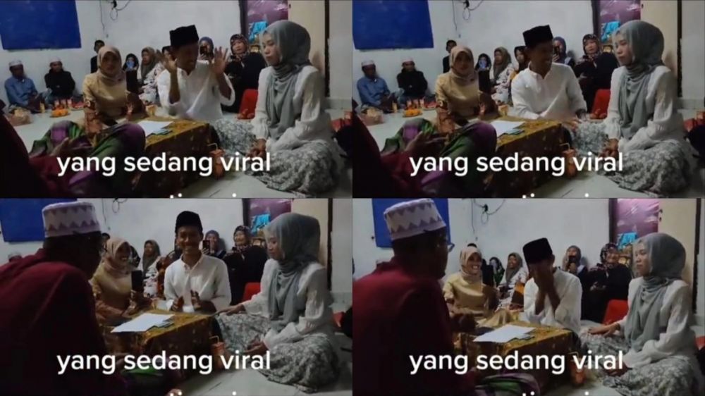pengantin pria tunjukkan bahagia itu sederhana © TikTok pengantin pria tunjukkan bahagia itu sederhana © TikTok