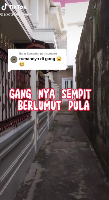 rumah mewah di gang sempit © TikTok