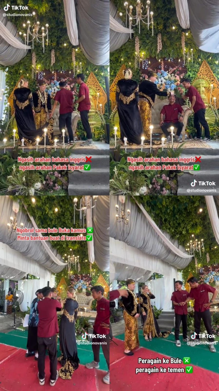 bule ini adakan pernikahan adat Jawa © TikTok bule ini adakan pernikahan adat Jawa © TikTok