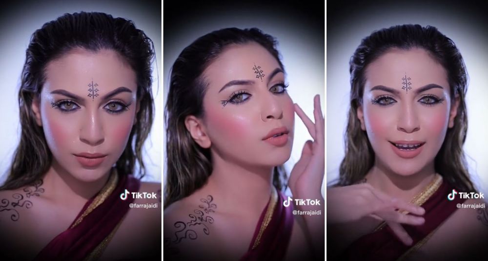 Wanita ini recreate makeup Kareena Kapoor di film Asoka, hasilnya alih-alih mirip tapi bikin salfok