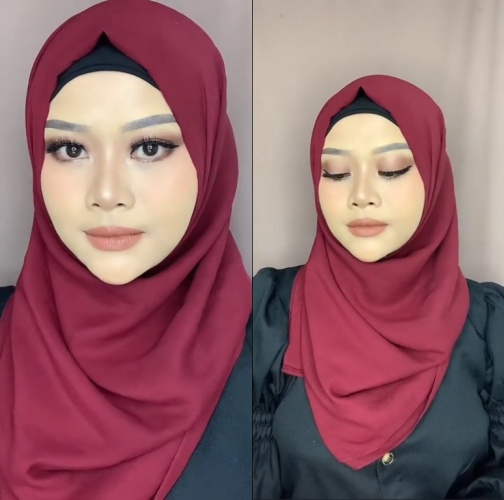 Wanita ini recreate makeup glowing Ria Ricis, Alih-alih mirip hasilnya malah beda 180 derajat